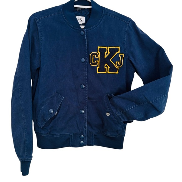 💙Calvin Klein Jeans Blue Jean Jacket Classic Design XS vintage LIKE NEW 💙 - Picture 1 of 6